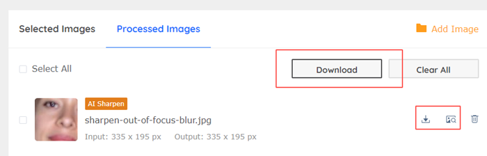 Download sharp result
